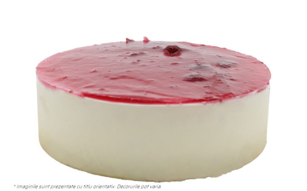 Tort Panna-Cotta cu Zmeura 14 Felii